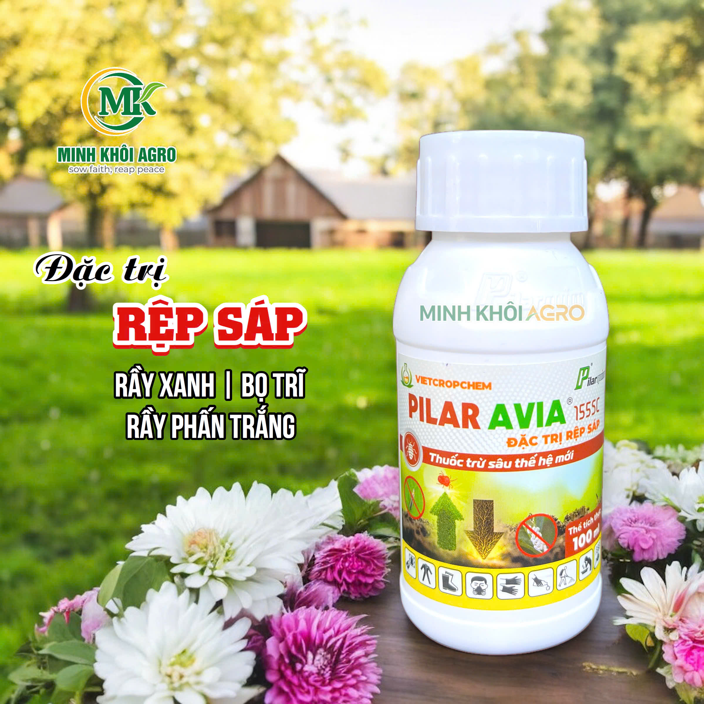 Thuốc trừ sâu Pilar Avia 155SC - Chai 100ml